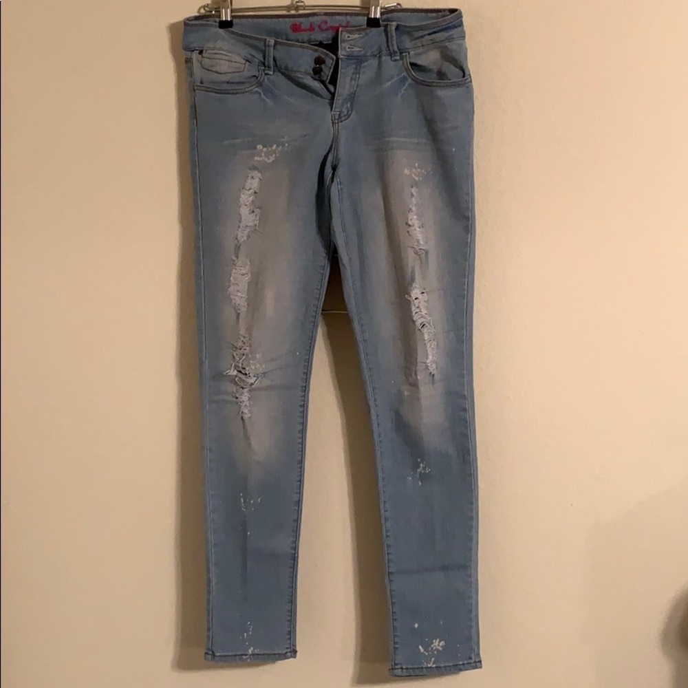 Distressed jeans